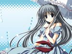  dress frills grey_hair highres korie_riko minato_himawari purple_eyes solo supreme_candy umbrella wallpaper 