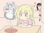  chibi maria_holic miyamae_kanako nosebleed shidou_mariya shinouji_matsurika trap 