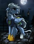  armor blue_eyes blue_feathers blue_fur detailed_background equine feathered_wings feathers friendship_is_magic fur hair hooves male mammal moon my_little_pony night pegasus royal_guard_(mlp) ruhje sky solo standing tongue white_hair wings 