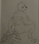  anthro balls bear breasts clothed clothing collar crouching facesitting female leash lying male male/female mammal masturbation nude penis polar_bear thepainfultruth 