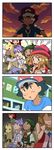  3girls 4koma bad_id bad_pixiv_id bayleef comic depressed emphasis_lines gaijin_4koma gen_2_pokemon heart highres kanon_(pokemon) lila_(pokemon) multiple_boys multiple_girls nezu_(pixiv_1410807) noose notebook parody pokemon pokemon_(anime) pokemon_(classic_anime) pokemon_(creature) pokemon_ag pokemon_m05 pokemon_sm_(anime) pokemon_xy_(anime) satoshi_(pokemon) serena_(pokemon) shota_(pokemon) silent_comic sleeveless_duster sparkle suicide sunset 