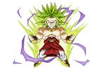  1boy aura bracelet broly chibi dragon_ball dragonball_z legendary_super_saiyan male_focus muscle no_pupils solo super_saiyan 