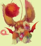  &lt;3 clothing cute dress female final_fantasy flower green_eyes gurdy looking_at_viewer moogle open_mouth plant simple_background square_enix unknown_artist video_games wings 