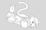  anthro barefoot bdsm bondage bound cat cloth clothing feet feline female gag gagged hogtied mammal paws rope theboundraccoon tiedtoes toes toestied 