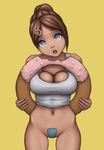  asahina_aoi bandaid_on_pussy breasts_squeeze danganronpa donut 