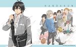  6+boys aizawa_jun'ichi black_hair blonde_hair brown_hair character_request glasses handa-kun handa_seishuu higashino_koutarou highres juri_(handa-kun) kawafuji_takao kinjou_miyoko kondou_yukio mori_maiko multiple_boys multiple_girls nikaidou_reo official_art school_uniform short_hair tsutsui_akane wallpaper yoshino_satsuki 