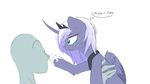  2016 anon blue_eyes blue_feathers blue_fur crown duo english_text equine feathered_wings feathers female feral friendship_is_magic fur grey_hair hair horn human jewelry lyra-senpai magnaluna mammal my_little_pony necklace princess_luna_(mlp) simple_background text white_background winged_unicorn wings 