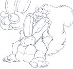  anthro balls balros big_balls big_tail chair echoen growth hyper hyper_penis large_paws male mammal multi_arm multi_balls multi_limb multi_penis penis penis_growth rodent simple_background sitting solo squirrel transformation wolfblade 