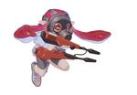  bad_id bad_pixiv_id bangs bike_shorts black_shorts blunt_bangs domino_mask dress_shirt dual_squelcher_(splatoon) full_body gas_mask holding holding_weapon inkling lip_(lih8) long_hair long_sleeves looking_at_viewer mask necktie pink_hair pointy_ears shirt shoes shorts simple_background single_vertical_stripe sneakers solo splatoon_(series) splatoon_1 standing tentacle_hair weapon white_background white_footwear white_shirt yellow_eyes 