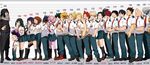  6+girls afro aizawa_shouta anezu animal_head aoyama_yuuga ashido_mina asui_tsuyu bakugou_katsuki black_hair black_sclera blonde_hair boku_no_hero_academia burn_scar everyone facial_hair glasses green_hair hagakure_tooru height_chart highres horns iida_tenya invisible jirou_kyouka kaminari_denki kirishima_eijirou kouda_kouji long_hair mask midoriya_izuku mineta_minoru multicolored_hair multiple_boys multiple_girls necktie ojiro_mashirao orange_hair pink_hair pink_skin purple_eyes purple_hair red_hair satou_rikidou scar scarf school_uniform sero_hanta short_hair shouji_mezou smile spiked_hair stubble tail teacher_and_student todoroki_shouto tokoyami_fumikage translated two-tone_hair u.a._school_uniform uraraka_ochako white_hair yaoyorozu_momo yellow_eyes 