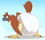  angry avian bird diaper feathers feral kurikia male simple_background solo standing talons the_secret_life_of_pets tiberius wings 
