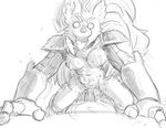  akunim anthro armor breasts canine clothing female first_person_view latchkey_kingdom male male/female mammal monochrome nipples penetration penis pussy simple_background stella_starchild vaginal white_background 