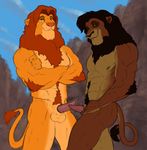  anthro balls disney erection feline koutou kovu lion male male/male mammal penis simba the_lion_king 