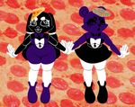  animatronic bear boots bow clothing crossgender dress five_nights_at_freddy&#039;s food footwear gloves hat lagomorph machine mammal nintendo pantaloons pizza rabbit robot shadow_bonnie_(fnaf) shadow_freddy_(fnaf) snaxattacks splatoon video_games 