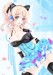  animal_ears ayase_eli blonde_hair breasts cat_ear_headphones cat_ears fake_animal_ears frapowa headphones large_breasts long_hair love_live! love_live!_school_idol_project solo thighhighs 