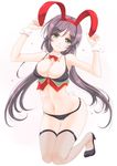  animal_ears black_footwear breasts bunny_ears bunny_tail cleavage detached_collar fake_animal_ears fishnet_legwear fishnets frapowa green_eyes hairband high_heels large_breasts long_hair love_live! love_live!_school_idol_project playboy_bunny_swimsuit purple_hair shoes simple_background smile solo tail toujou_nozomi twintails white_background wrist_cuffs 