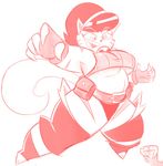  anthro big_breasts breasts cat clothing feline fingerless_gloves gem gloves hairband mammal mrs._katswell nadia_fortune nickelodeon open_mouth red_theme skullgirls slightly_chubby smile superspoe t.u.f.f._puppy under_boob 