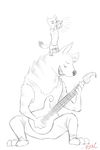  2016 anthro bore_(artist) clothed clothing digital_media_(artwork) disney duo eyes_closed fan_character fur guitar hyena male mammal marty_(weaver) music musical_instrument mustelid ozzy_(weaver) simple_background white_background zootopia 