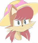  clothing female fur icon mammal misaginus portrait sally_acorn simple_background solo sonic_(series) 