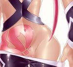  1girl black_legwear close-up commentary glo-s-s groin long_hair midriff navel pants_pull pink_hair plumeria_(pokemon) pokemon pokemon_(game) pokemon_sm solo stomach stomach_tattoo team_skull twintails 