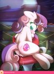  2016 anus blush butt cum cum_on_face cutie_mark dock equine female friendship_is_magic hair hi_res hooves horn mammal multicolored_hair my_little_pony patreon pussy sip_i.a. solo spank_marks sweetie_belle_(mlp) tears two_tone_hair underhoof unicorn young 
