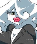  anthro blush breasts cartoon_network cleavage clothed clothing cloud curly_hair female flutteringpie hair humanoid lip_stick lips lipstick mature_female mother not_furry parent solo the_amazing_world_of_gumball yuki_yoshida 