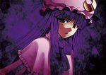  hat long_hair patchouli_knowledge purple_eyes purple_hair solo touhou watanabe_hiroaki 