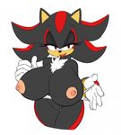  anthro areola big_breasts breasts crossgender erect_nipples female flashing hedgehog hi_res huge_breasts mammal nipples pussy ravnic shadow_the_hedgehog solo sonic_(series) soulteam 