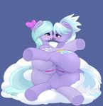  2016 anus butt cloud_chaser_(mlp) cutie_mark dock duo earth_pony equine eye_contact eyelashes female female/female feral flitter_(mlp) friendship_is_magic hair hair_bow hair_ribbon hi_res hooves horse incest mammal multicolored_hair my_little_pony pinkcappachino pony pussy ribbons saliva sibling simple_background sisters tongue tongue_out two_tone_hair underhoof 