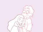  cartoon_network clothing connie_(steven_universe) eyes_closed female human male mammal not_furry simple_background steven_quartz_universe steven_universe sweat unknown_artist young 