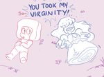  ! alien cartoon_network clothing dialogue english_text female flower gem_(species) invalid_background invalid_tag lying not_furry plant ruby_(steven_universe) sapphire_(steven_universe) steven_universe sweat text unknown_artist yelling 