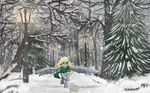  2016 blonde_hair derpy_hooves_(mlp) equine female friendship_is_magic hair kira-minami mammal my_little_pony park scarf snow snowing tree 