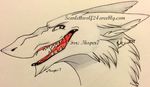  blue_eyes ex fur looking_back nothern_sergal scarlettwolf24 sergal white_fur 