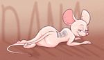  anthro barcode blue_eyes butt ear_piercing female hairless mammal mouse piercing ribnose rodent solo tattoo wide_hips 