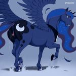  2016 anatomically_correct anatomically_correct_pussy animal_genitalia animal_pussy anus blue_feathers butt clitoris cutie_mark equine equine_pussy etheross feathered_wings feathers female feral friendship_is_magic hi_res horn mammal my_little_pony open_mouth princess_luna_(mlp) pussy solo sweat winged_unicorn wings 