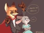  anthro canine disney female fox fur judy_hopps lagomorph male mammal nick_wilde pikaristar rabbit zootopia 