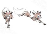  blue_eyes brown_fur canine claws fangs feral fur lycanroc mammal midday_lycanroc nintendo official_art pok&eacute;mon video_games white_fur wolf 