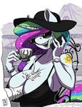  2016 animal_genitalia animal_penis anthro anthrofied big_breasts breasts cellphone clothed clothing cum cum_on_breasts equine equine_penis eyewear female friendship_is_magic hair holding_object holding_phone horn long_hair male male/female mammal medial_ring multicolored_hair multicolored_tail my_little_pony open_mouth penis phone princess_celestia_(mlp) sex solo_focus sunglasses teacup titfuck unicorn vein watch zwitterkitsune 