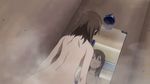 animated animated_gif breasts brown_hair convenient_censoring kyouno_madoka medium_breasts nude rinne_no_lagrange shower water 