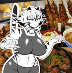  anthro big_breasts breasts feline female food huge_breasts kemono mammal saffron safurantora tiger 