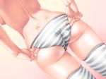  45_(diagonal45angle) ass breasts censored no_bra original panties pussy pussy_juice striped_panties underwear 