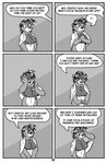  2016 a&amp;h_club angry anthro bear bottomless clothed clothing comic contrite crying dialogue digital_media_(artwork) eliza_jones english_text female fur greyscale hair mammal monochrome rick_griffin tears text 