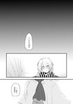  alice_margatroid alternate_costume alternate_hairstyle aoi_(annbi) blush comic crying crying_with_eyes_open gradient greyscale highres kirisame_marisa monochrome multiple_girls tears touhou translated 