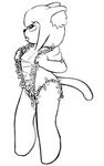  ahegao anthro breasts cat clothing cub ear_tuft exposing feline jellymouse living_clothes looking_pleasured mammal slimy small_breasts tentacles tongue tongue_out tuft undressing wet young 