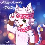  &lt;3 2016 bandanna bell blush cute fan_character feline male mammal pattern paws scarf senz smile tiger 