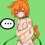  animal_humanoid beast_(disambiguation) big_breasts blush breasts cat cat_humanoid cheek_marks clothing covering_body feline fire_emblem fire_emblem_path_of_radiance hair humanoid laguz lethe_(fire_emblem) lingerie looking_at_viewer mammal midriff nervous nintendo orange_hair purple_eyes scarf short_hair simple_background solo unknown_(disambiguation) video_games white_lingerie 