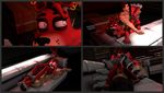  bdsm bondage bound claws domination feet five_nights_at_freddy five_nights_at_freddy&#039;s foxy hawkvally mistress paws toes video_games 