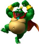  cape claws clothing crown donkey_kong_(series) fangs king_k_rool nintendo official_art simple_background video_games white_background 