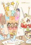  6+girls akizuki_ryou amagase_touma amami_haruka anniversary arrow blackish_961sp blush_stickers chibi fireworks food fruit ganaha_hibiki hair_ribbon haruka-san hidaka_ai honda_mio hoshii_miki ice_cream idolmaster idolmaster_(classic) idolmaster_cinderella_girls idolmaster_dearly_stars idolmaster_million_live! idolmaster_movie idolmaster_side-m ijuuin_hokuto in_food jupiter_(idolmaster) kasuga_mirai kogata_nosuke miniboy minigirl mitarai_shouta mizutani_eri multiple_boys multiple_girls new_generations onigiri otoko_no_ko parfait puchimasu! ribbon senkou_hanabi shibuya_rin shijou_takane shimamura_uzuki smile sparkler spoon star strawberry tendou_teru utensil yabuki_kana 