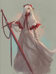  dress fennel_(momodora) greatsword hairband highres holding holding_sword holding_weapon koyorin long_hair looking_at_viewer momodora:_reverie_under_the_moonlight red_eyes solo sword watermark weapon web_address white_hair 
